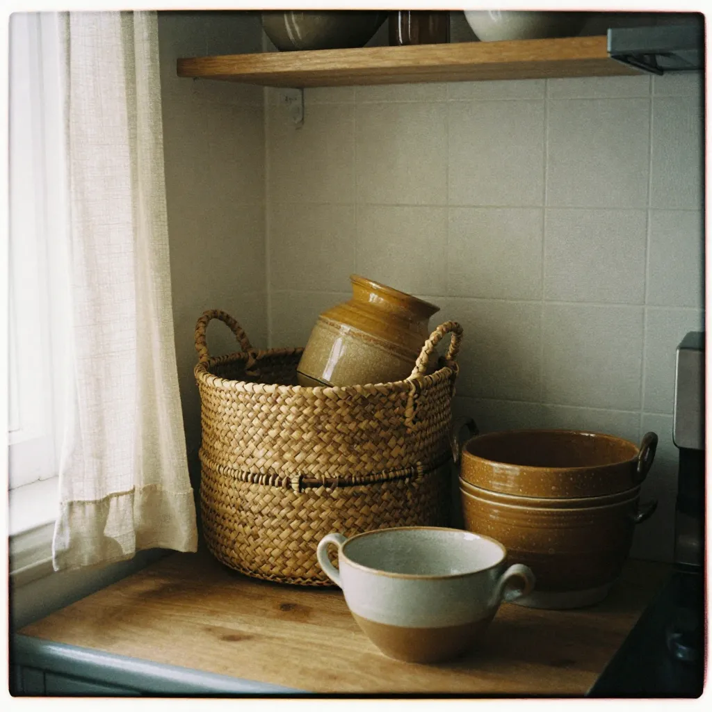 Hygge-style kitchen corner with warm ambiance