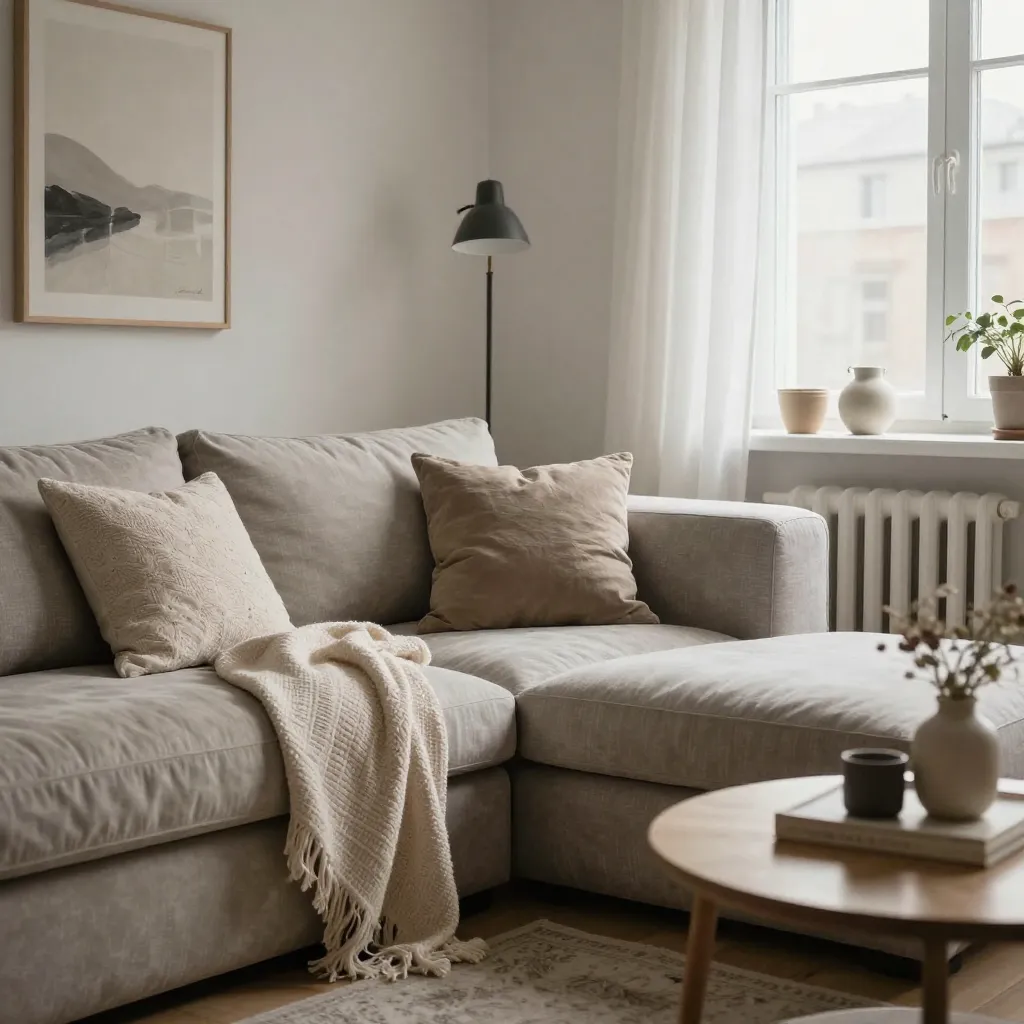 Natural style cozy home atmosphere